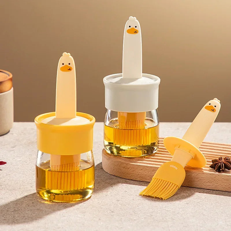 Silicone Bottle Kitchen Pancake Baking Silicone Brush Heat-resistant Glass Oil Brush Bottle Bread Oilbrush Bottle