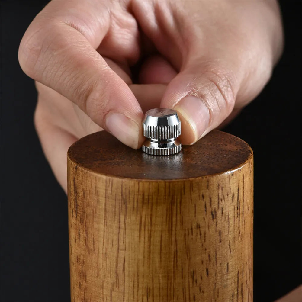 Wooden Pepper Mill Manual Salt Spice Grinder With Adjustable Ceramic Core Pepper Grinder Kitchen Salt & Pepper Mills