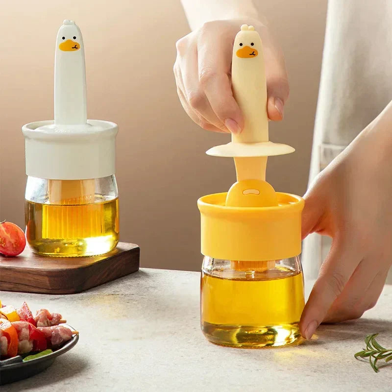 Silicone Bottle Kitchen Pancake Baking Silicone Brush Heat-resistant Glass Oil Brush Bottle Bread Oilbrush Bottle