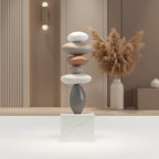 80CM Glowing Stone Creative Home Decor Large Feng Shui Stone Statue Indoor Floor Sculpture