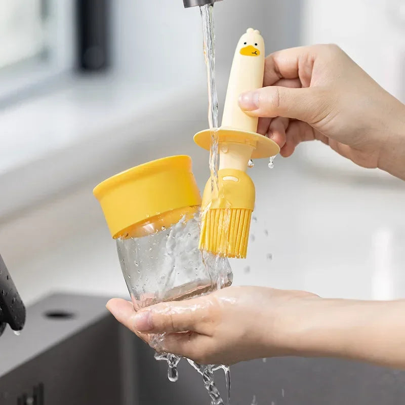 Silicone Bottle Kitchen Pancake Baking Silicone Brush Heat-resistant Glass Oil Brush Bottle Bread Oilbrush Bottle