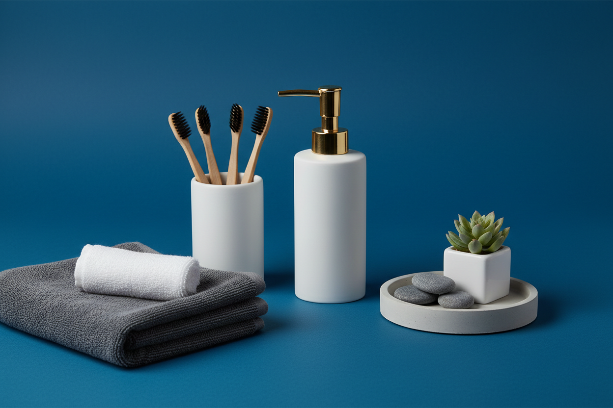 need img for bathroom accessoris with solid backround